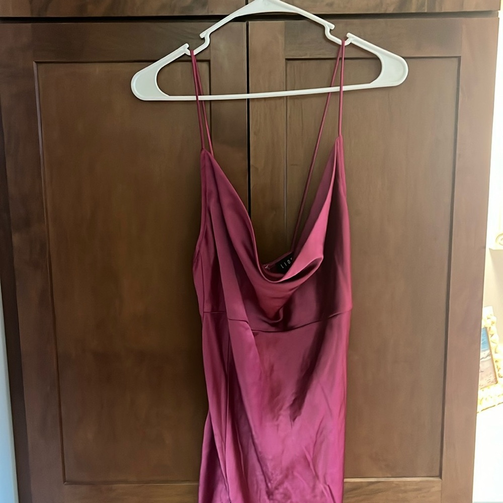 Princess Polly Walk the Line Midi Dress in Magenta.